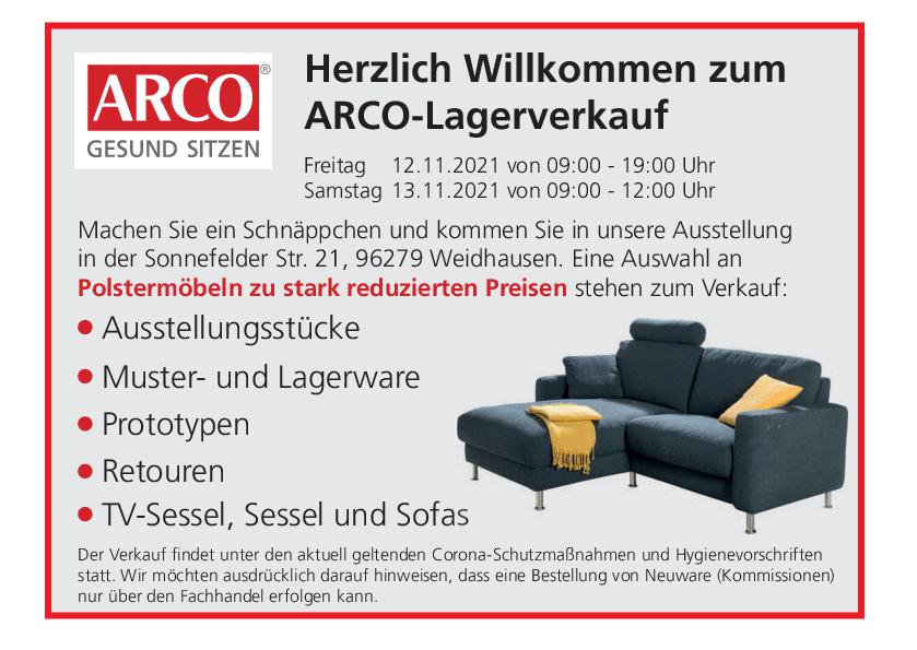 ARCO-Lagerverkauf im November 2021