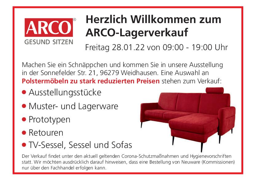 ARCO-Lagerverkauf im Januar 2022